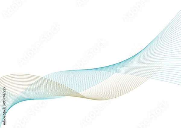 Obraz ラインウェーブ グラフィック 背景素材