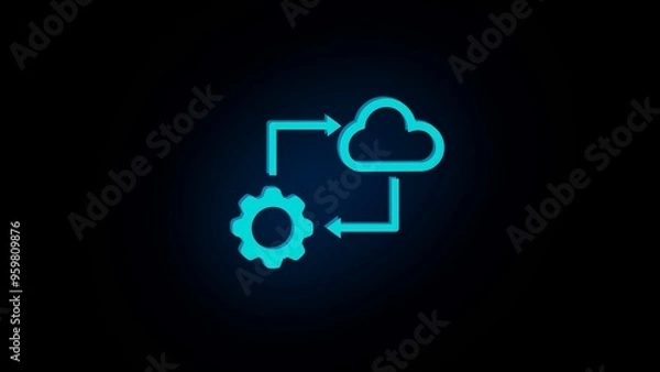 Obraz cloud system icon isolated sign symbol vector illustration - high quality black style vector icons