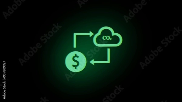 Obraz cloud money icon - vector illustration