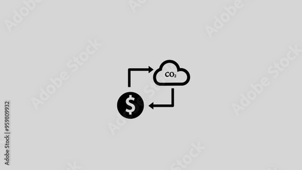 Obraz cloud money icon - vector illustration