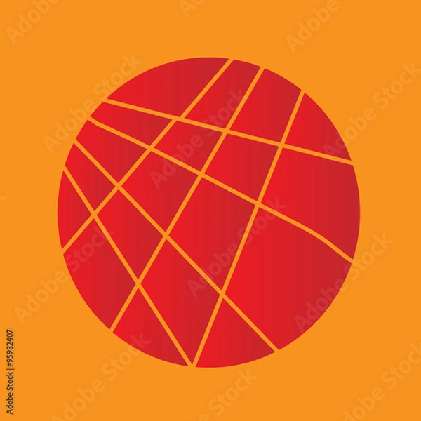 Fototapeta Sliced Red Circle