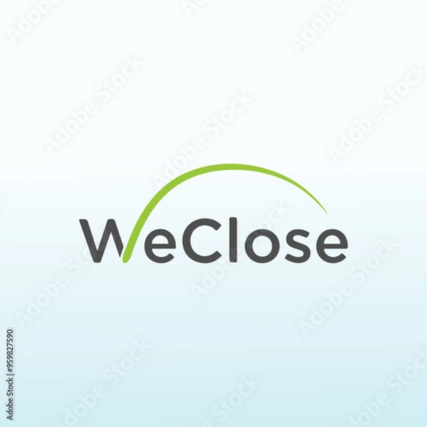 Obraz we close vector logo design