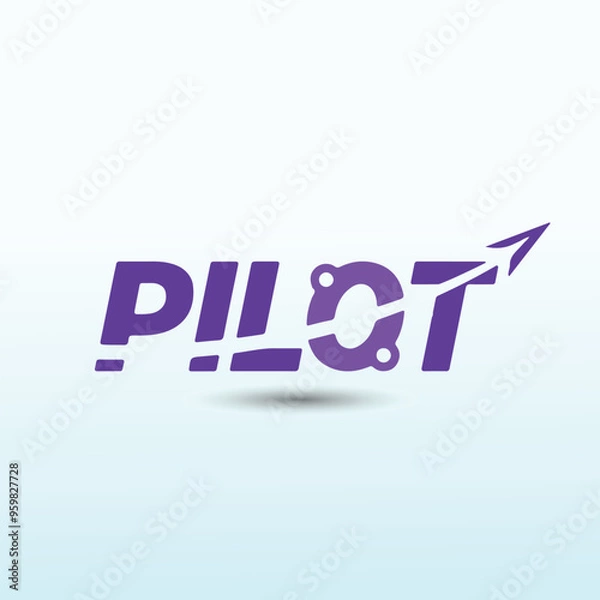 Obraz word pilot vector logo design