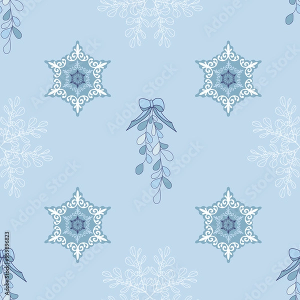 Fototapeta Non-Directional Ditsy Holiday design ,winter wonderland 
