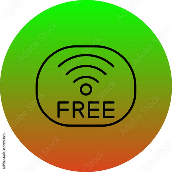 Obraz Free Wifi Icon