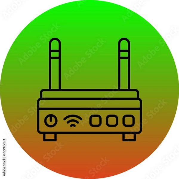 Fototapeta Wireless Router Icon