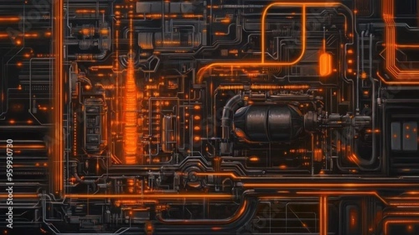 Fototapeta Abstract Futuristic Machine