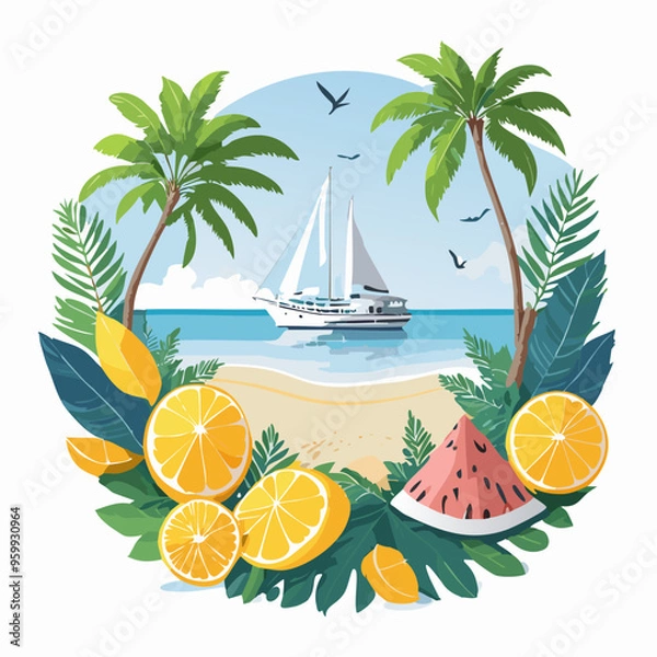 Obraz summer vacation composition