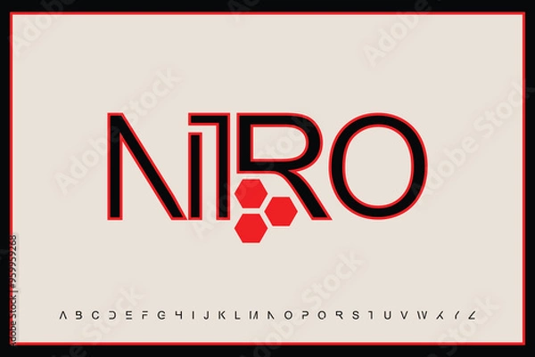 Obraz Abstract fonts square