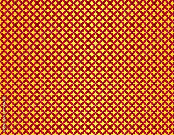 Obraz 金の七宝柄の背景画像 　ゴールドの和柄