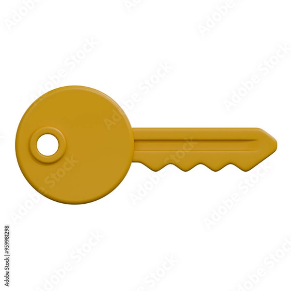 Fototapeta key for access 3d render illustration