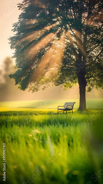 Obraz Bench in the park