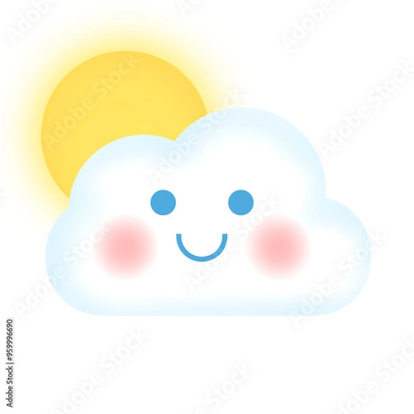 Fototapeta cute  climate   cloud cartoon