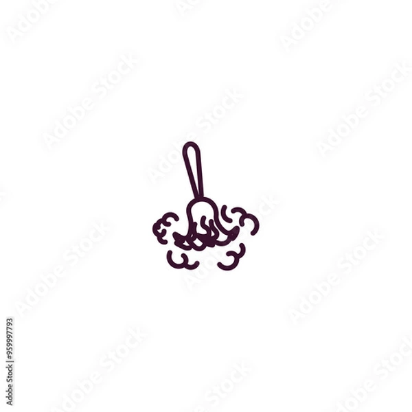 Obraz duster outline icon. Linear vector from cleaning concept. Thin line duster icon isolated on white background