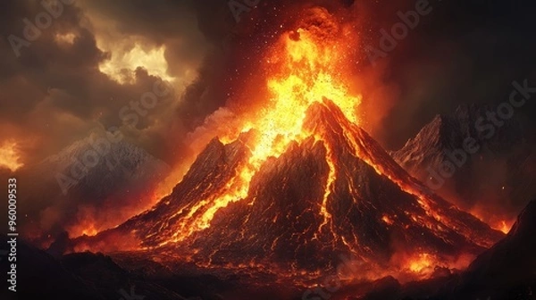Fototapeta Volcano Eruption