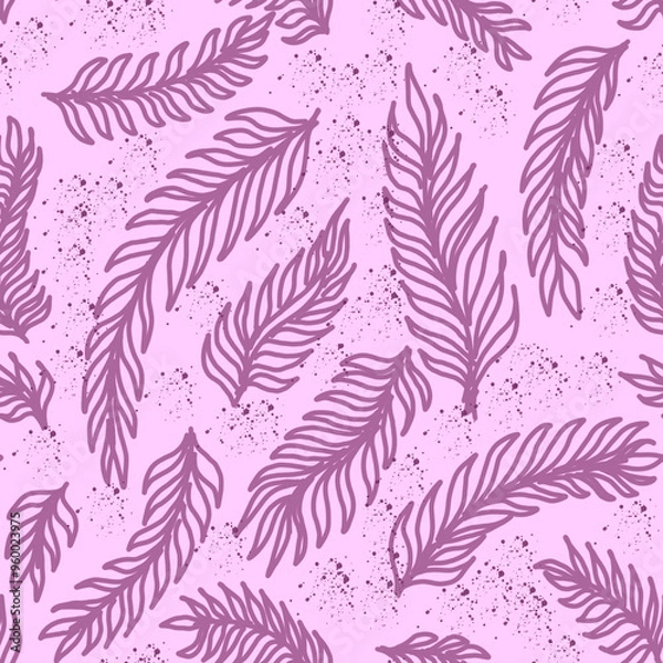 Fototapeta seamless pattern with leaves