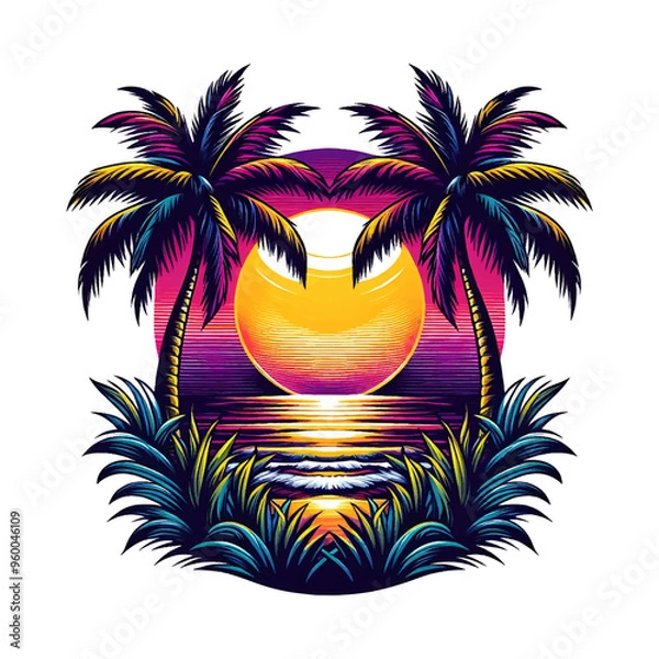 Fototapeta Summer See Batch t-shirt design layout template