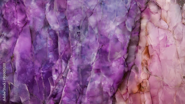 Fototapeta Gemology, texture with gemstones of different colors, macro render. Pink red purple turquoise yellow blue pearly orange green white.