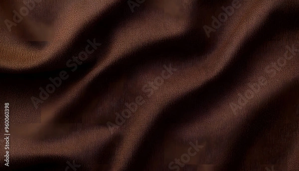 Fototapeta dark brown fabric cloth texture background seamless pattern of natural textile