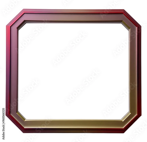 Obraz Multicolored metal frame isolated on transparent background
