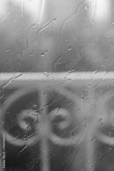 Obraz rain drops on the window