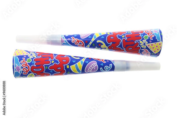 Fototapeta Party Hooters on Isolated White Background