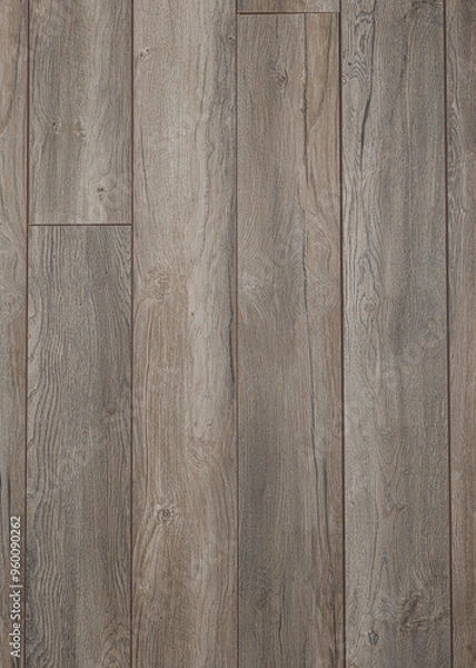 Fototapeta Rustic Weathered Oak Wood Floor Texture with Deep Grain and Natural Variations, Ideal for Vintage and Industrial Designs