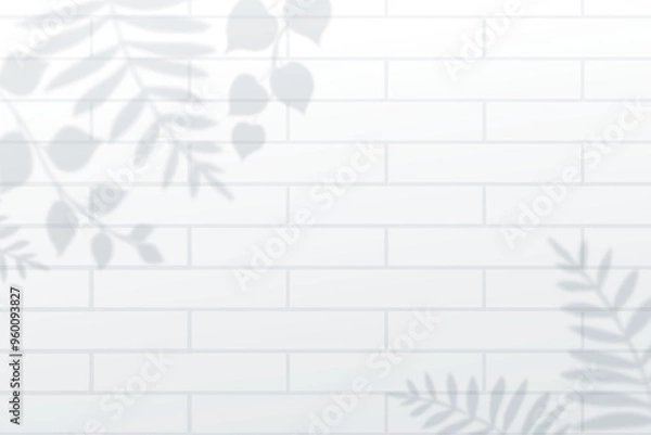 Fototapeta Leaves and branches with blurred effect. Overly shadow effect.