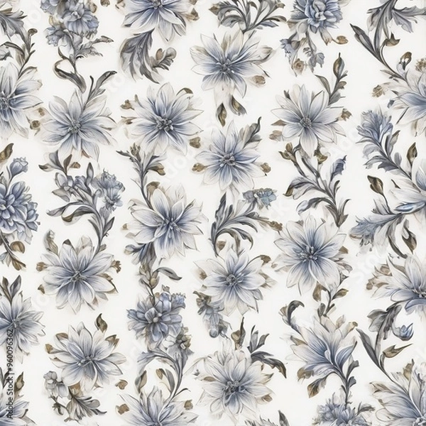 Fototapeta seamless floral pattern
