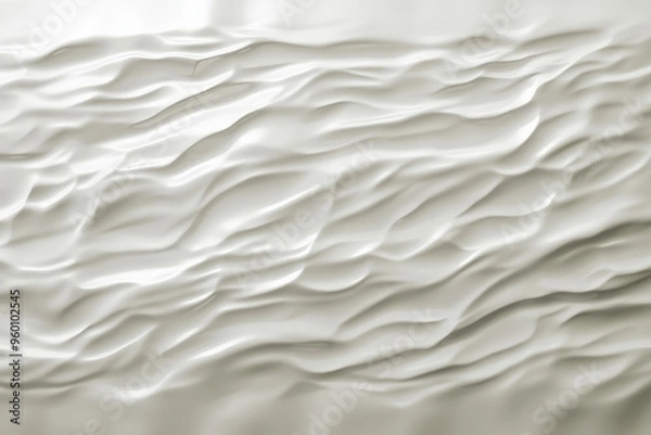 Fototapeta A light white textured surface with a subtle, rippled effect, mimicking the gentle undulations of a serene water surface.