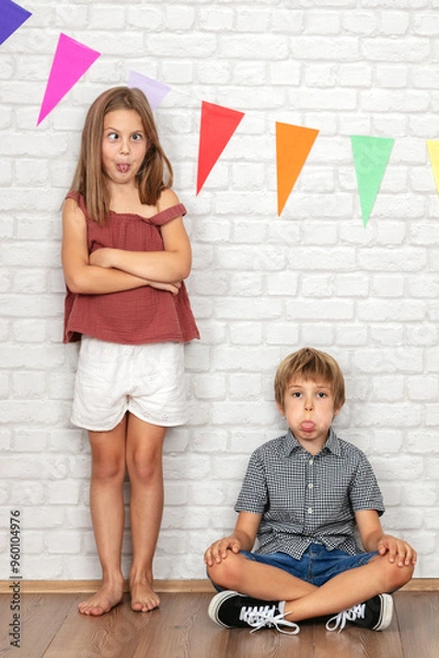 Obraz Best friends making silly faces