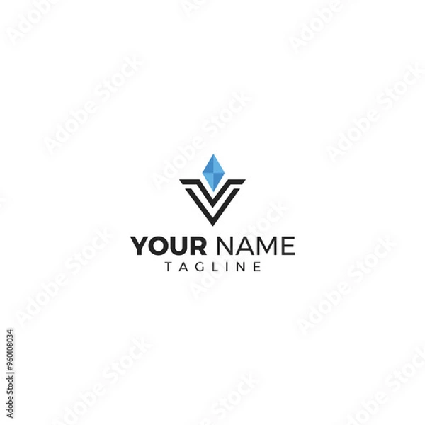 Fototapeta Modern clean and minimal logo design for tech based brand, NFT, industrial and technology based business.