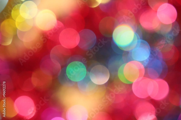 Fototapeta Colored blur defocused background with bokeh effect