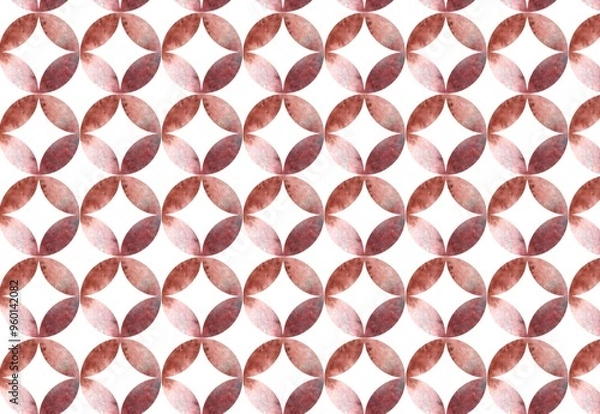 Obraz 水彩の和柄　七宝柄