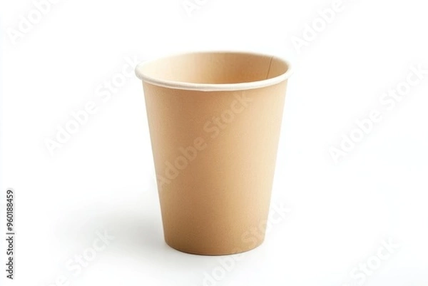 Obraz White Background Recyclable Paper Takeaway Cup