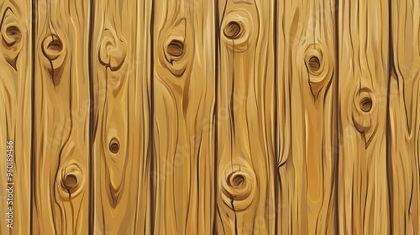 Fototapeta A wooden comic background with a textured surface in a cartoon style is perfect for adding a playful touch to walls or panels for game and UI design purposes