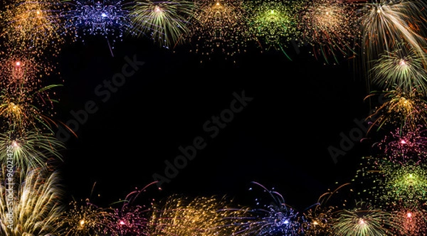 Obraz Colorful Fireworks Frame
