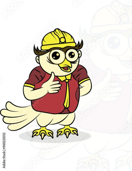 Obraz Bird constriction vector illustration 