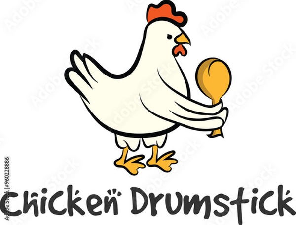 Obraz Han with drumstick vector design 