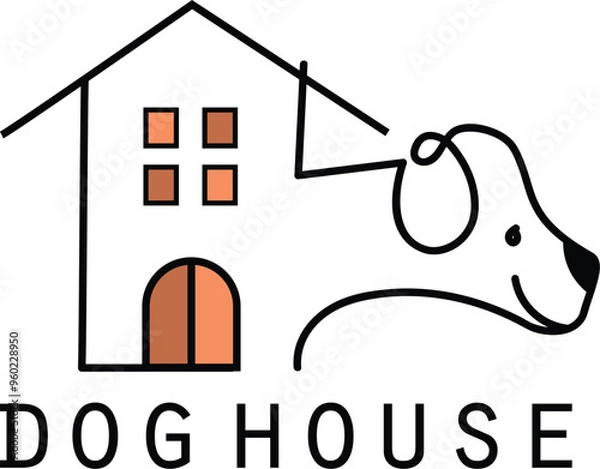Obraz Dog house vector design 