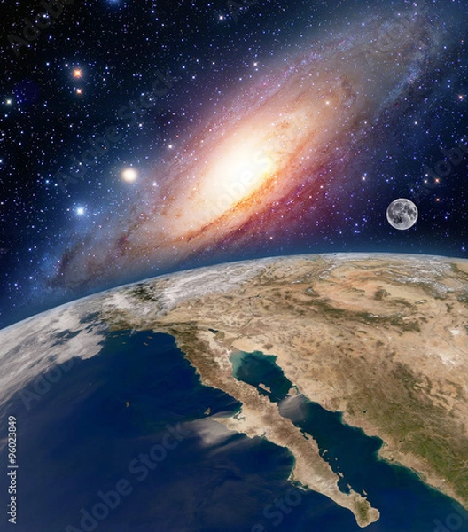 Obraz Astrologia astronomia Ziemia Big Bang Space gwiazdy księżyca planeta mleczna Galaktyka. Elementy tego obrazu dostarczone przez NASA.