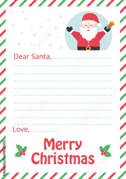 Obraz list do mikołaja