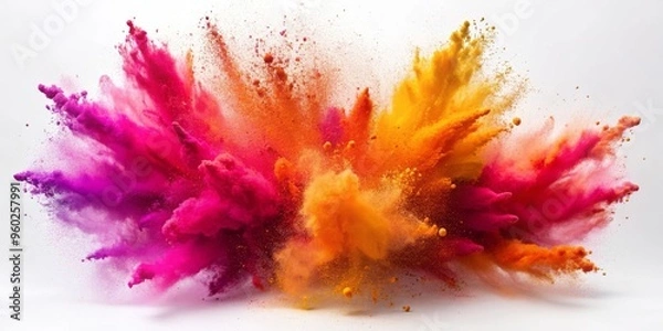 Fototapeta A Vibrant and Dynamic Splash of Colorful Paint Blots and Splatter Background