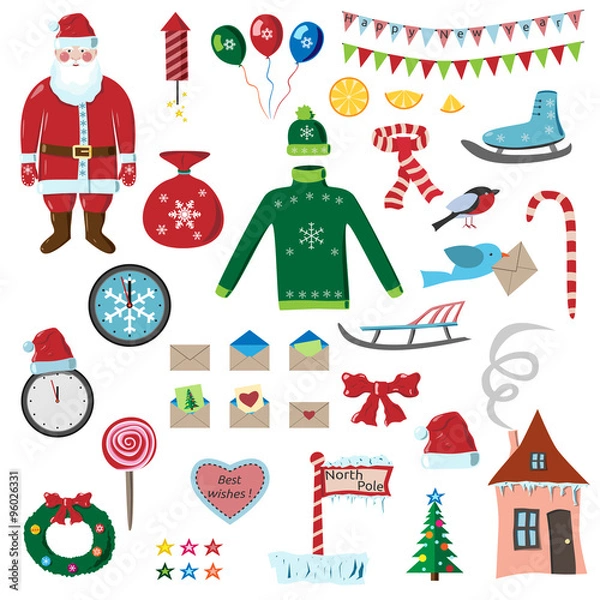 Fototapeta Christmas set, part two