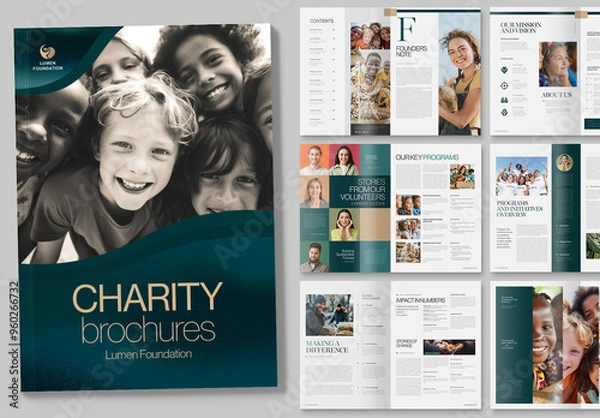 Fototapeta Charity Brochure Template