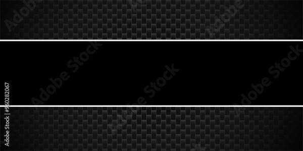 Fototapeta Carbon fiber background with metallic lines.