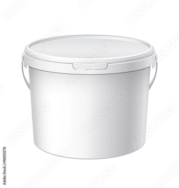 Obraz White blank plastic container
