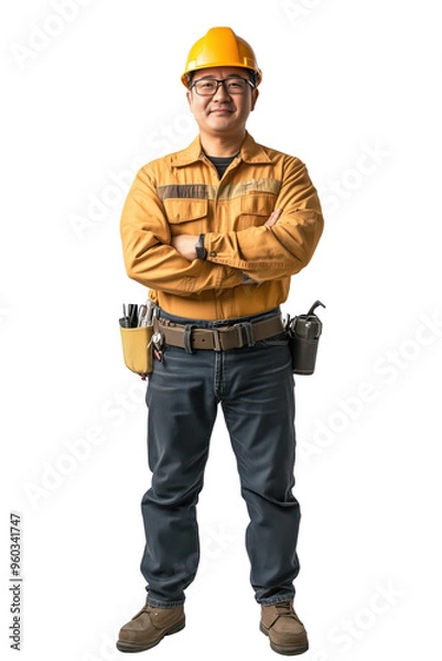 Fototapeta Confident Construction Worker