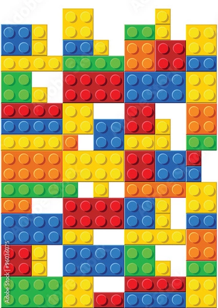 Obraz seamless vector pattern of plastic parts