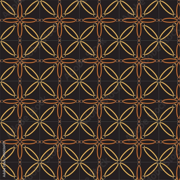 Fototapeta Abstract geometric vector pattern in natural multiple brown colo
